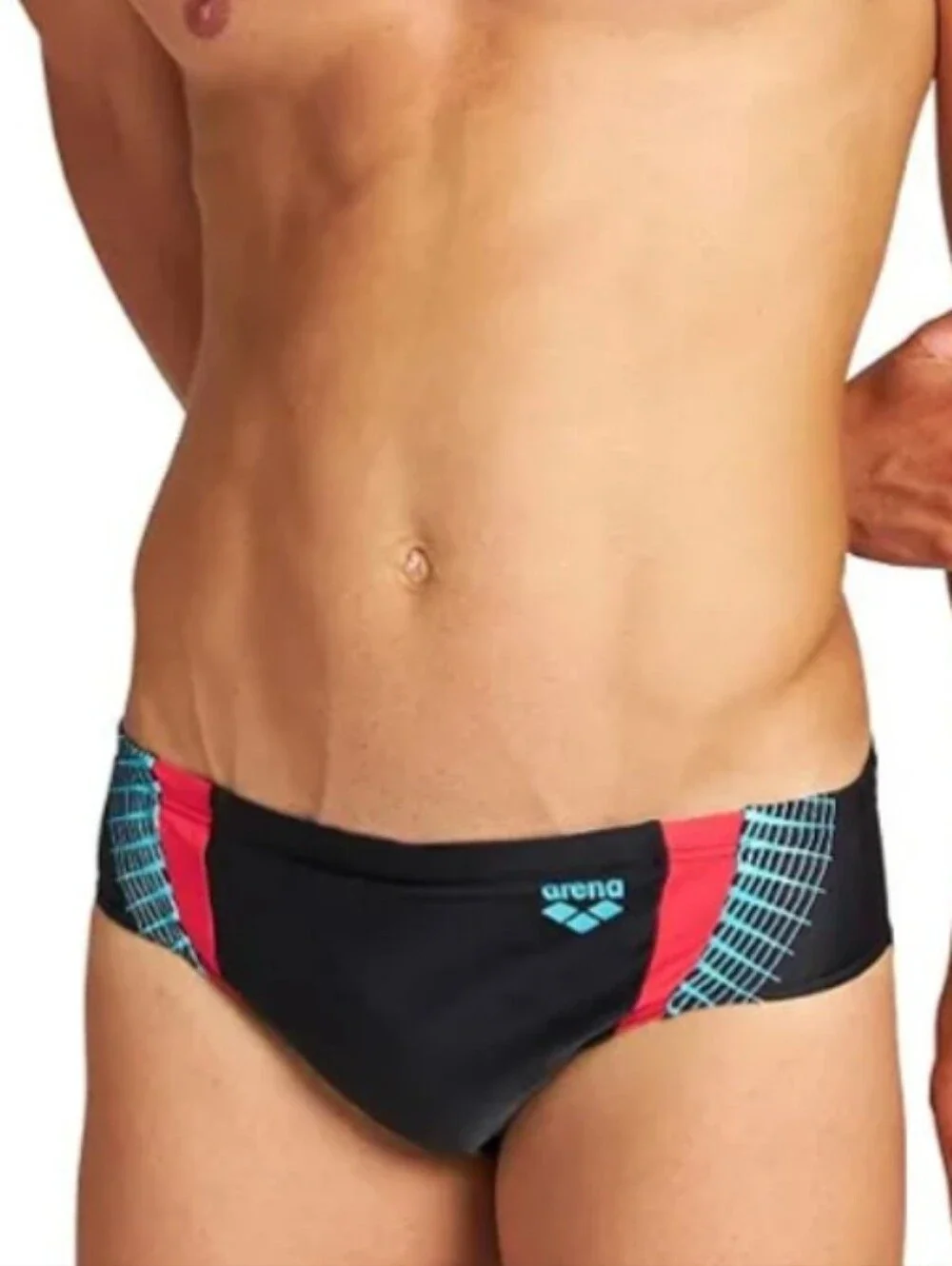 Arena Swim Mens Threefold Brief Black Anguria 34